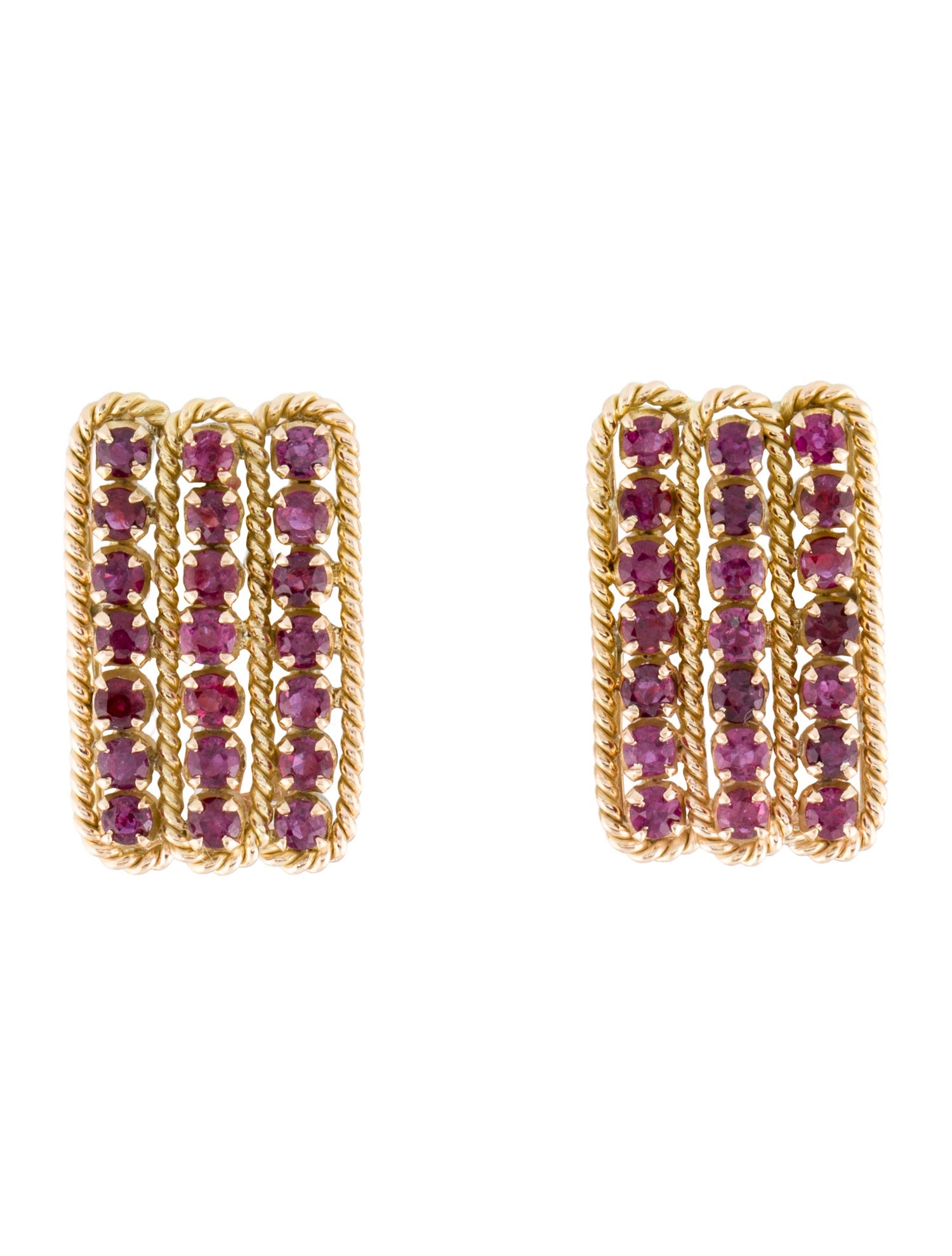 Earrings 14K 4.91ctw Ruby Clip-On Earrings